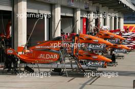 15.06.2007 Indianapolis, USA,  Spyker font wings and engine covers - Formula 1 World Championship, Rd 7, United States Grand Prix, Friday