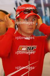 15.06.2007 Indianapolis, USA,  Kimi Raikkonen (FIN), Räikkönen, Scuderia Ferrari, Pitlane, Box, Garage - Formula 1 World Championship, Rd 7, United States Grand Prix, Friday