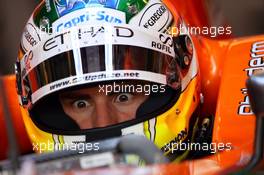15.06.2007 Indianapolis, USA,  Adrian Sutil (GER), Spyker F1 Team, Pitlane, Box, Garage - Formula 1 World Championship, Rd 7, United States Grand Prix, Friday