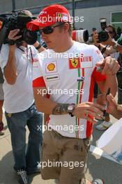 15.06.2007 Indianapolis, USA,  Kimi Raikkonen (FIN), Räikkönen, Scuderia Ferrari - Formula 1 World Championship, Rd 7, United States Grand Prix, Friday