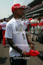 17.06.2007 Indianapolis, USA,  Pharrel Williams (USA), Famous Music artist - Formula 1 World Championship, Rd 7, United States Grand Prix, Sunday Pre-Race Grid