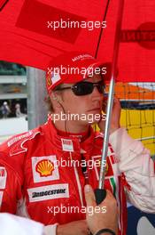 17.06.2007 Indianapolis, USA,  Kimi Raikkonen (FIN), Räikkönen, Scuderia Ferrari - Formula 1 World Championship, Rd 7, United States Grand Prix, Sunday Pre-Race Grid