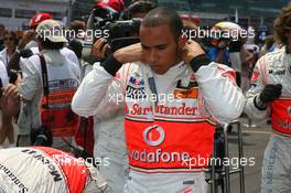 17.06.2007 Indianapolis, USA,  Lewis Hamilton (GBR), McLaren Mercedes - Formula 1 World Championship, Rd 7, United States Grand Prix, Sunday Pre-Race Grid