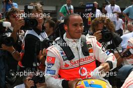 17.06.2007 Indianapolis, USA,  Lewis Hamilton (GBR), McLaren Mercedes - Formula 1 World Championship, Rd 7, United States Grand Prix, Sunday Pre-Race Grid
