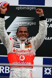 17.06.2007 Indianapolis, USA,  1st place Lewis Hamilton (GBR), McLaren Mercedes - Formula 1 World Championship, Rd 7, United States Grand Prix, Sunday Podium