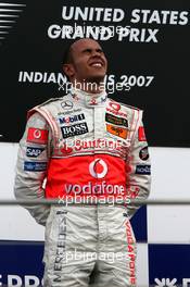 17.06.2007 Indianapolis, USA,  1st place Lewis Hamilton (GBR), McLaren Mercedes - Formula 1 World Championship, Rd 7, United States Grand Prix, Sunday Podium