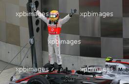 17.06.2007 Indianapolis, USA,  Winner, 1st, Lewis Hamilton (GBR), McLaren Mercedes, MP4-22 - Formula 1 World Championship, Rd 7, United States Grand Prix, Sunday Podium