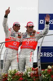 17.06.2007 Indianapolis, USA,  1st place Lewis Hamilton (GBR), McLaren Mercedes and 2nd place Fernando Alonso (ESP), McLaren Mercedes  - Formula 1 World Championship, Rd 7, United States Grand Prix, Sunday Podium