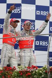 17.06.2007 Indianapolis, USA,  1st place Lewis Hamilton (GBR), McLaren Mercedes and 2nd place Fernando Alonso (ESP), McLaren Mercedes  - Formula 1 World Championship, Rd 7, United States Grand Prix, Sunday Podium