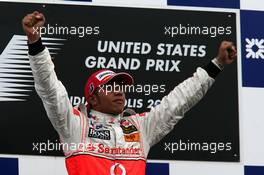 17.06.2007 Indianapolis, USA,  1st place Lewis Hamilton (GBR), McLaren Mercedes - Formula 1 World Championship, Rd 7, United States Grand Prix, Sunday Podium