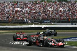 17.06.2007 Indianapolis, USA,  Lewis Hamilton (GBR), McLaren Mercedes, MP4-22 and Fernando Alonso (ESP), McLaren Mercedes - Formula 1 World Championship, Rd 7, United States Grand Prix, Sunday Race