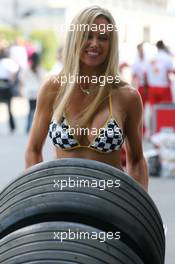 16.06.2007 Indianapolis, USA,  A girl in the paddock - Formula 1 World Championship, Rd 7, United States Grand Prix, Saturday