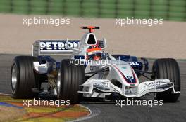 18.01.2007 Valencia, Spain,  Robert Kubica (POL),  BMW Sauber F1 Team in the new F1.07 - Formula 1 Testing