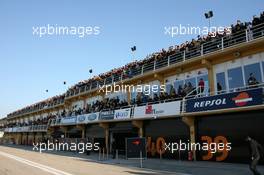 17.01.2007 Valencia, Spain,  Many fans watching from the grand stand, Fernando Alonso (ESP), McLaren Mercedes in the new MP4-22 - Formula 1 Testing