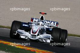 17.01.2007 Valencia, Spain,  Nick Heidfeld (GER), BMW Sauber F1 Team in the new F1.07 - Formula 1 Testing