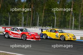 22.04.2007 Hockenheim, Germany,  Martin Brückl (AUT), B.E.M. Brückl Motorsport, Porsche 911 GT3 Cup, overtaking René Rast (GER), MRS-Team, Porsche 911 GT3 Cup - F3 Euro Series 2007 at Hockenheimring