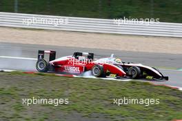 01.09.2007 Nürburg, Germany,  Sergey Afanasiev (RUS), HBR Motorsport, Dallara F305 Mercedes overtaking Cyndie Allemann (SUI), Manor Motorsport, Dallara F306 Mercedes - F3 Euro Series 2007 at Nürburgring