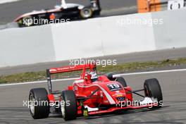 01.09.2007 Nürburg, Germany,  Racewinner Nico Hülkenberg (GER), ASM Formula 3, Dallara F305 Mercedes lifts his hands into the air in the outlap. - F3 Euro Series 2007 at Nürburgring