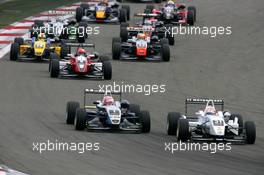 01.09.2007 Nürburg, Germany,  Maximilian Götz (GER), R.C. Motorsport, Dallara F306 Volkswagen, leads Kamui Kobayashi (JPN), ASM Formula 3, Dallara F305 Mercedes - F3 Euro Series 2007 at Nürburgring