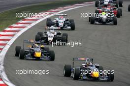 01.09.2007 Nürburg, Germany,  Edoardo Piscopo (ITA), ASL Mücke Motorsport, Dallara F305 Mercedes, leads Sébastien Buemi (SUI), ASL Mücke Motorsport, Dallara F305 Mercedes - F3 Euro Series 2007 at Nürburgring