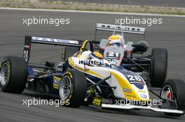 01.09.2007 Nürburg, Germany,  Marco Holzer (GER), AM-Holzer Rennsport, Dallara F305 Volkswagen, leads Cyndie Allemann (SUI), Manor Motorsport, Dallara F306 Mercedes - F3 Euro Series 2007 at Nürburgring