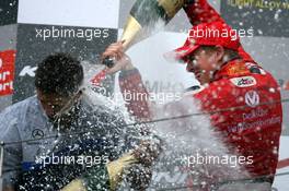 01.09.2007 Nürburg, Germany,  Podium, race winner Nico Hülkenberg (GER), ASM Formula 3, Portrait, spraying champaign - F3 Euro Series 2007 at Nürburgring