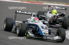 01.09.2007 Nürburg, Germany,  Romain Grosjean (FRA), ASM Formula 3, Dallara F305 Mercedes, leads Renger van der Zande (NED), Prema Powerteam, Dallara F306 Mercedes - F3 Euro Series 2007 at Nürburgring