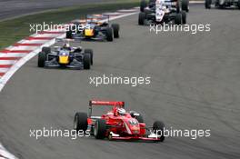 01.09.2007 Nürburg, Germany,  Start of the race, with Nico Hülkenberg (GER), ASM Formula 3, Dallara F305 Mercedes, leading - F3 Euro Series 2007 at Nürburgring