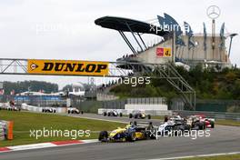 02.09.2007 Nürburg, Germany,  Start of the race in the Kurzanbindung. Harald Schlegelmilch (LVA), HS Technik, Dallara F306 Mercedes leads the field. - F3 Euro Series 2007 at Nürburgring