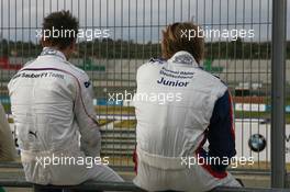23.11.2007 Valencia, Spain, Friday, Qualifying,  Christian Vietoris (GER), Test Driver, BMW Sauber F1 Team (2006 Formula BMW World Final Winner) and Jens Klingmann (GER), Eifelland Racing - Formula BMW World Final 2007, 22nd - 26th November, Circuit de la Comunitat Valenciana Ricardo Tormo - For further information please register at www.formulabmw-images.com - This image is free for editorial use only. Please use for Copyright/Credit: c BMW AG