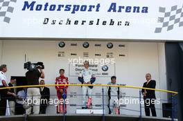 06.05.2007 Oschersleben, Germany,  Podium, Jens Klingmann (GER), Eifelland Racing, Portrait (1st, center), Marco Wittmann (GER), Josef Kaufmann Racing, Portrait (2nd, left), Philipp Eng (AUT), ASL-Mücke Motorsport, Portrait (3rd, right) - Formula BMW Germany Championship 2007, Round 1 & 2, Motorsport Arena Oschersleben, 2nd Race - For further information and more images please register at www.formulabmw-images.com - This image is free for editorial use only. Please use for Copyright/Credit: c BMW AG