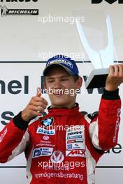 26.08.2007 Oschersleben, Germany,  Marco Wittmann (GER), Josef Kaufmann Racing on the podiu - Formula BMW Germany Championship 2007, Round 11-12 - For further information and more images please register at www.formulabmw-images.com D This image is free for editorial use only. Please use for Copyright/Credit: c BMW AG