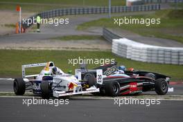 02.09.2007 Nürburg, Germany,  Pedro Bianchini (BRA), ADAC Berlin-Brandenburg colided with Thomas Hylkema (NED), Eifelland Racing. The car of Bianchini is removed by trackmarshals. - Formula BMW Germany Championship 2007, Round 13 & 14, Nürburgring, 2nd Race - For further information and more images please register at www.formulabmw-images.com - This image is free for editorial use only. Please use for Copyright/Credit: c BMW AG