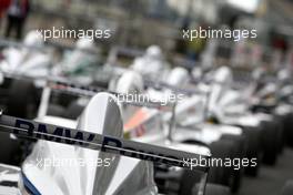 02.09.2007 Nürburg, Germany,  Formula BMW Germany cars in the parc fermé. - Formula BMW Germany Championship 2007, Round 13 & 14, Nürburgring, 2nd Race - For further information and more images please register at www.formulabmw-images.com - This image is free for editorial use only. Please use for Copyright/Credit: c BMW AG