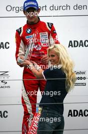 02.09.2007 Nürburg, Germany,  Hiltja Müller (GER), Miss Germany International, presents the winners trophy to Marco Wittmann (GER), Josef Kaufmann Racing, Portrait (1st) - Formula BMW Germany Championship 2007, Round 13 & 14, Nürburgring, 2nd Race - For further information and more images please register at www.formulabmw-images.com - This image is free for editorial use only. Please use for Copyright/Credit: c BMW AG