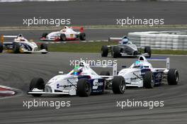 02.09.2007 Nürburg, Germany,  Jens Klingmann (GER), Eifelland Racing, leads Adrien Tambay (FRA), Josef Kaufmann Racing - Formula BMW Germany Championship 2007, Round 13 & 14, Nürburgring, 2nd Race - For further information and more images please register at www.formulabmw-images.com - This image is free for editorial use only. Please use for Copyright/Credit: c BMW AG