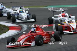 02.09.2007 Nürburg, Germany,  Marco Wittmann (GER), Josef Kaufmann Racing, leading the race - Formula BMW Germany Championship 2007, Round 13 & 14, Nürburgring, 2nd Race - For further information and more images please register at www.formulabmw-images.com - This image is free for editorial use only. Please use for Copyright/Credit: c BMW AG