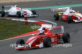 02.09.2007 Nürburg, Germany,  Marco Wittmann (GER), Josef Kaufmann Racing, leads Daniel Campos (ESP), Eifelland Racing and Philipp Eng (AUT), ASL-Mücke Motorsport - Formula BMW Germany Championship 2007, Round 13 & 14, Nürburgring, 2nd Race - For further information and more images please register at www.formulabmw-images.com - This image is free for editorial use only. Please use for Copyright/Credit: c BMW AG