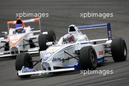 02.09.2007 Nürburg, Germany,  Nikolay Varbitcaliev (BUL), ASL-Mücke Motorsport, leads Timo Walter (GER), IBEX Motorsport - Formula BMW Germany Championship 2007, Round 13 & 14, Nürburgring, 2nd Race - For further information and more images please register at www.formulabmw-images.com - This image is free for editorial use only. Please use for Copyright/Credit: c BMW AG