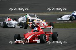 02.09.2007 Nürburg, Germany,  Marco Wittmann (GER), Josef Kaufmann Racing, leading the race - Formula BMW Germany Championship 2007, Round 13 & 14, Nürburgring, 2nd Race - For further information and more images please register at www.formulabmw-images.com - This image is free for editorial use only. Please use for Copyright/Credit: c BMW AG