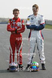 30.03.2007 Oschersleben, Germany,  ADAC Stiftung Sport drivers Marco Wittmann (GER), Josef Kaufmann Racing (red) and Jens Klingmann (GER), Eifelland Racing - Introductory Tests and Portrait Shootings - Formula BMW Germany Championship 2007 - For further information and more images please register at www.formulabmw-images.com - This image is free for editorial use only. Please use for Copyright/Credit: c BMW AG