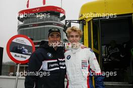 29..03.2007 Brands Hatch, England,  Nigel mansell with Oliver Webb (GBR), Carlin Motorsport - Formula BMW UK Championship Launch 2007 - For further information and more images please register at www.formulabmw-images.com - This image is free for editorial use only. Copyright Free image Credit: c BMW AG