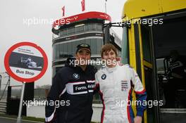 29..03.2007 Brands Hatch, England,  Nigel mansell with Henry Surtees (GBR), Carlin Motorsport - Formula BMW UK Championship Launch 2007 - For further information and more images please register at www.formulabmw-images.com - This image is free for editorial use only. Copyright Free image Credit: c BMW AG