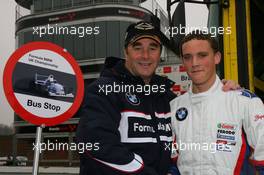 29..03.2007 Brands Hatch, England,  Nigel mansell with Tom Gladdis (GBR), Nexa Racing - Formula BMW UK Championship Launch 2007 - For further information and more images please register at www.formulabmw-images.com - This image is free for editorial use only. Copyright Free image Credit: c BMW AG