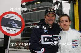 29..03.2007 Brands Hatch, England,  Nigel mansell with Adam Butler (GBR), Motaworld Racing - Formula BMW UK Championship Launch 2007 - For further information and more images please register at www.formulabmw-images.com - This image is free for editorial use only. Copyright Free image Credit: c BMW AG