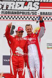 25.11.2007 Florianopolis, Brazil,  Felipe Massa (BRA), Scuderia Ferrari and Michael Schumacher (GER), Test Driver, Scuderia Ferrari - International Challenge of Go-Kart Champs