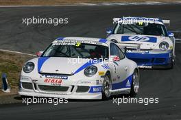 06.05.2007 Oschersleben, Germany,  Richard Westbrook (GBR), ARAXA Racing PZ Reutlingen, Porsche 911 GT3 Cup - Uwe Alzen (GER), HP Team Herberth, Porsche 911 GT3 Cup - Porsche Carrera Cup 2007 at Motorsport Arena Oschersleben