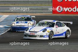 06.05.2007 Oschersleben, Germany,  Tuff Duell of Richard Westbrook (GBR), ARAXA Racing PZ Reutlingen, Porsche 911 GT3 Cup and Uwe Alzen (GER), HP Team Herberth, Porsche 911 GT3 Cup - Porsche Carrera Cup 2007 at Motorsport Arena Oschersleben