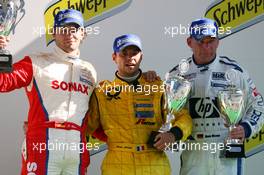 19.05.2007 Klettwitz, Germany,  Podium, Nicolas Armindo (FRA), tolimit, Porsche 911 GT3 Cup (1st, center), Jörg Hardt (GER), Farnbacher Racing, Porsche 911 GT3 Cup (2nd, left) and Uwe Alzen (GER), HP Team Herberth, Porsche 911 GT3 Cup (3rd, right) - Porsche Carrera Cup 2007 at Eurospeedway Lausitz (Lausitzring)