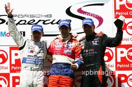 26.08.2007 Istanbul, Turkey,  Podium, 1st, Jeroen Bleekemolen (NED), Golden Spike Pertamina Indonesia Racing, 2nd, Uwe Alzen (GER), SPS Performance, 3rd, Damien Faulkner (IRL), Lechner Racing Team Bahrain - Porsche Supercup 2007, Race